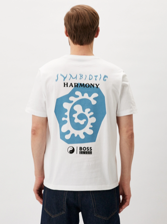 T shirt bianca hugo boss 2025