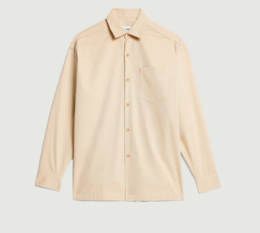 AMI PARIS UJK220 CO0020 MAN OVERSHIRT VANILLA 