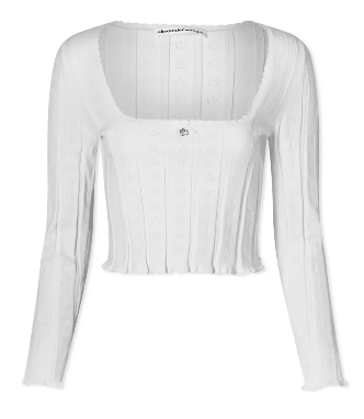 ALEXANDER WANG 4KC3231021 104 WOMEN'S TOP WHITE