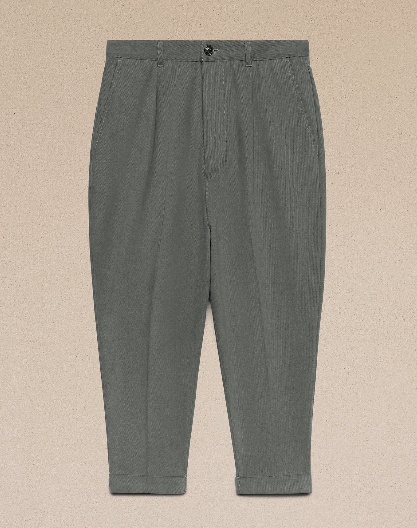 AMI PARIS HTR101 C00052 CARROT TROUSERS MEN'S TROUSERS GREY