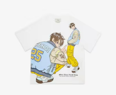 FENDI JMI445 7AJ F0TU9 GESSO KID'S T-SHIRT 