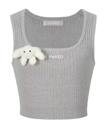 13DE MARZO MZ2500402 BASE KNIT TANK TOP GREY