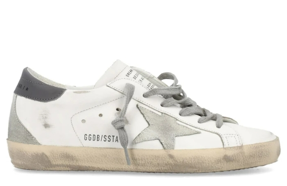 GOLDEN GOOSE GWF00102 F006113 SUPERSTAR 11915 WHITE ICE DARK GREY WOMEN'S SHOES