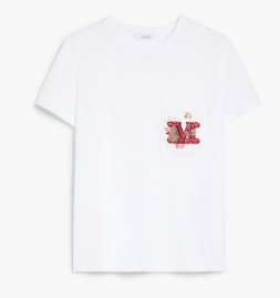 MAXMARA 1941025106004 NUNZIO 004 BIANCO WOMEN'S T-SHIRT  