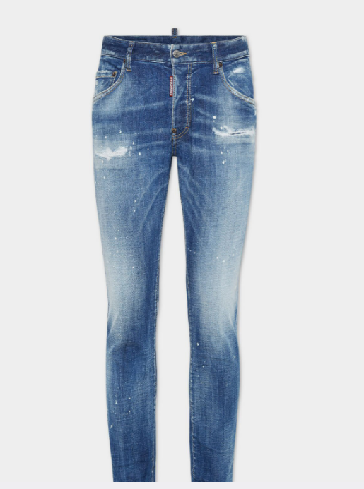 DSQUARED2 S74LB1675 Light Heritage Wash Skater Jeans MEN