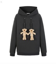 13DE MARZO 1451 DOOZOO STRING CURVED LOGO HOODIE GREY