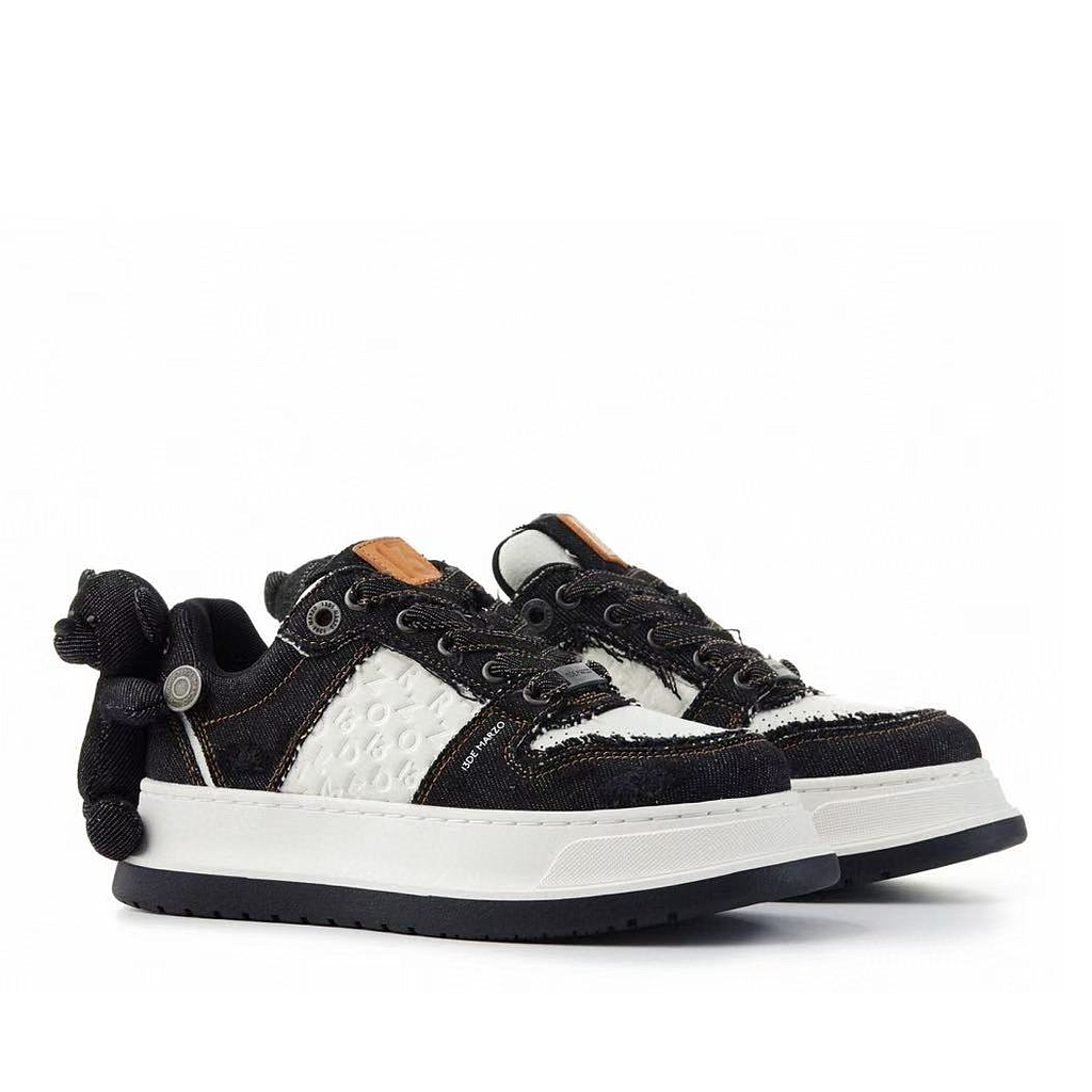 13DE MARZO BEAR DENIM SNEAKER BLACK/WHITE