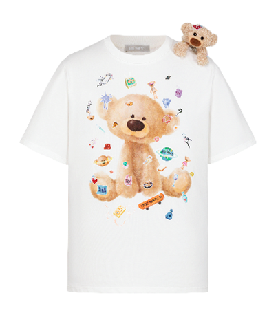 13DE MARZO 1962 BEAR STICKERS T-SHIRT WHITE 