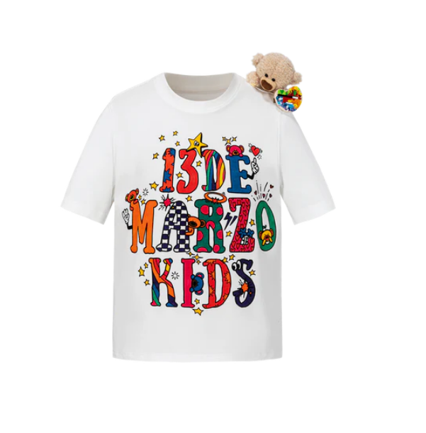 13DE MARZO 1969 KID'S BABYBEAR DIY COLOUR-FILL T-SHIRT WHITE