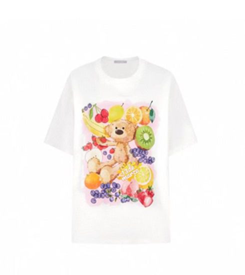 13DE MARZO 1742 BEAR WITH FRUIT T-SHIRT WHITE