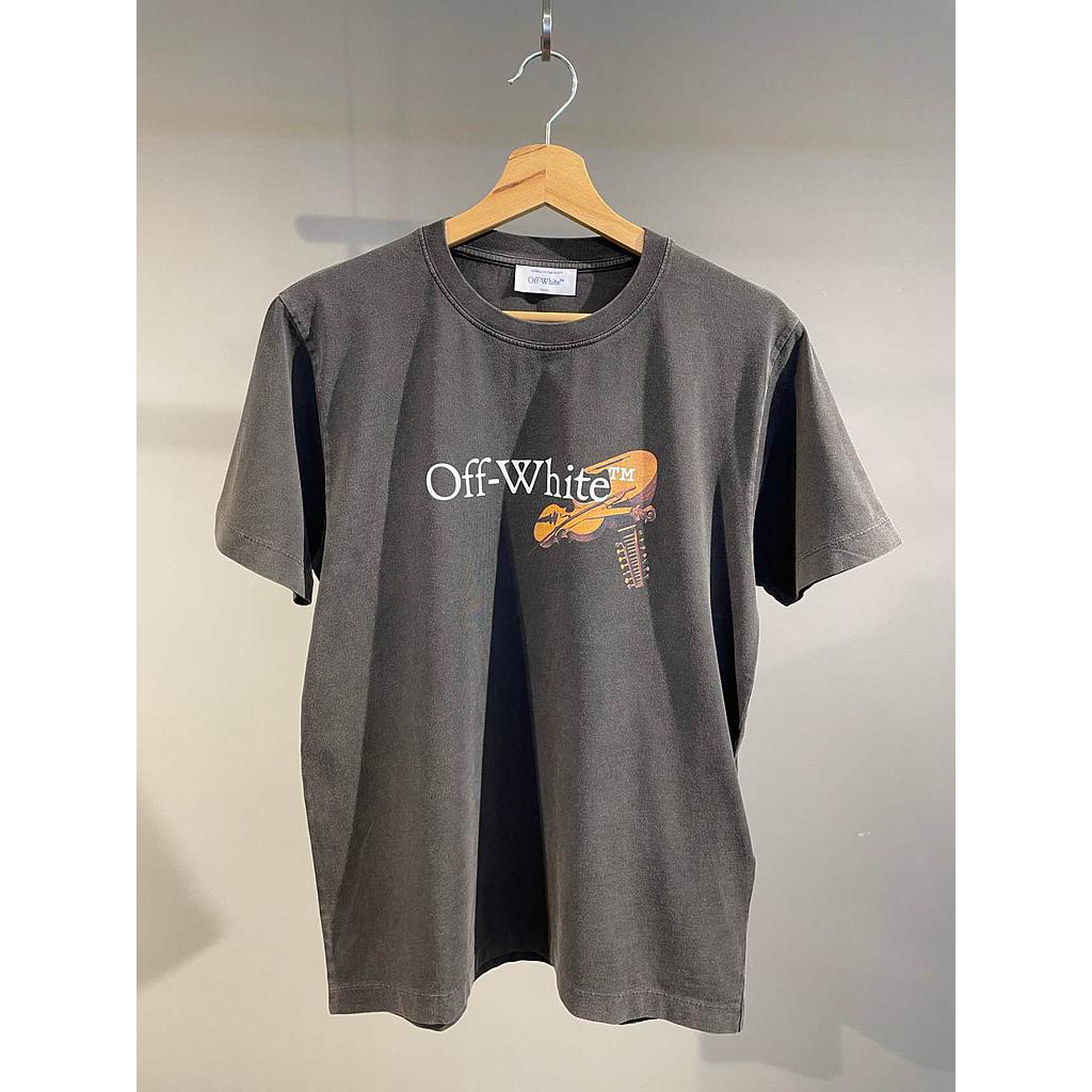 OFF WHITE OMAA027F25JER00C 1301 MEN'S TEE VINTAGE BLACK
