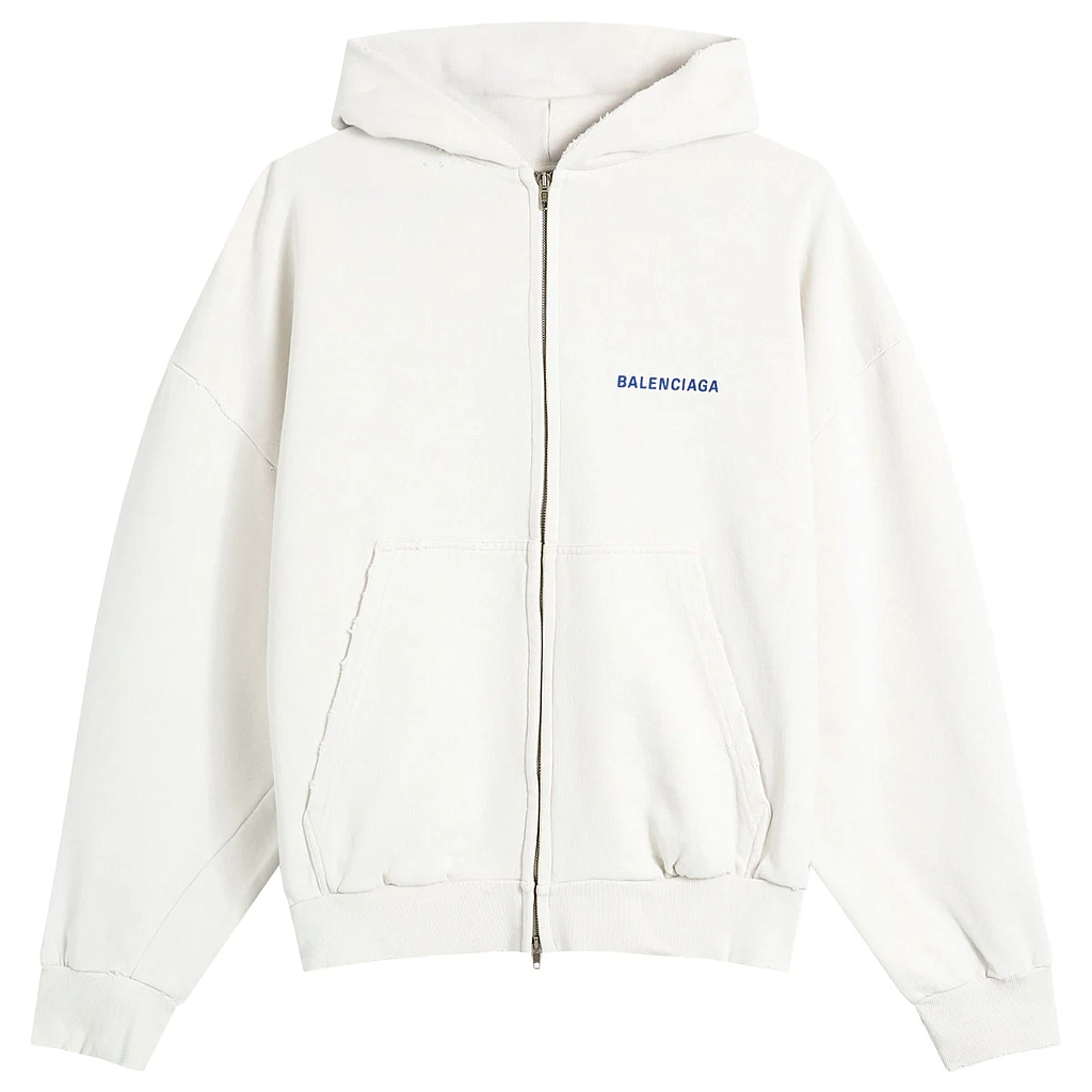 BALENCIAGA 803264.TSVP1 8016 WOMEN'S HOODIE WHITE
