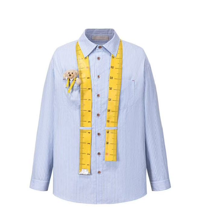 13DE MARZO 2188 TAILOR BEAR STRIPE SHIRT BLUE