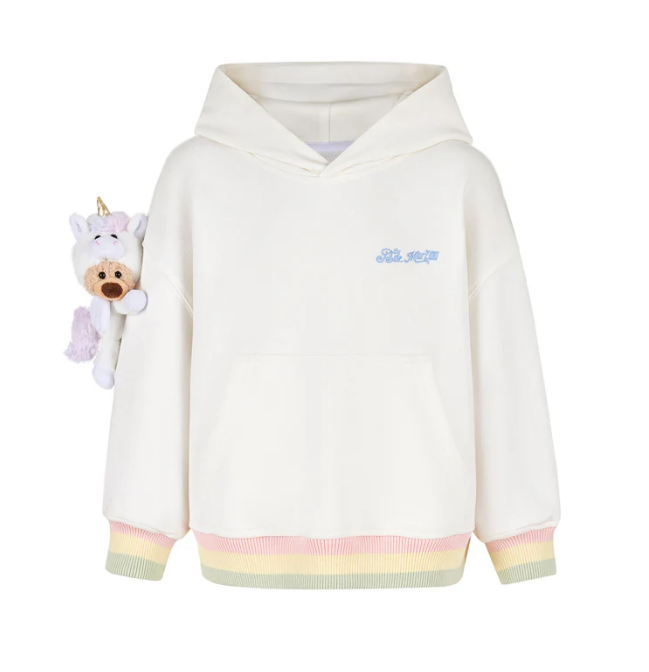 13DE MARZO KID'S UNICORN BABYBEAR HOODIE WHITE