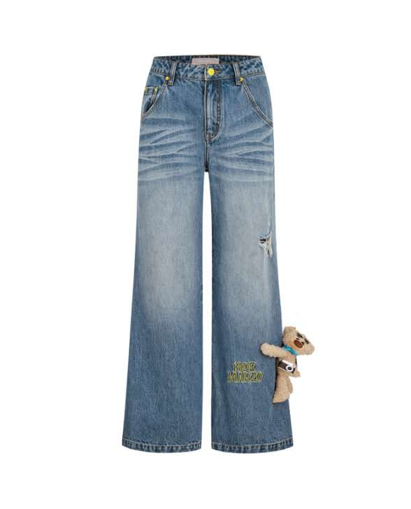 13DE MARZO TRAVEL BEAR PASSPORT JEANS BLUE 