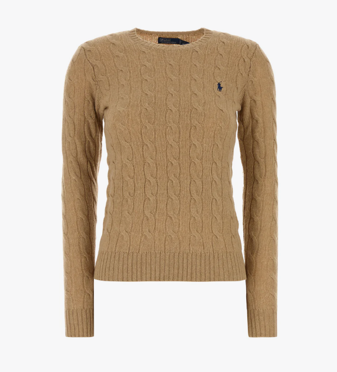 POLO RALPH LAUREN 211971865 002 WOMEN'S KNITWEAR CAMEL