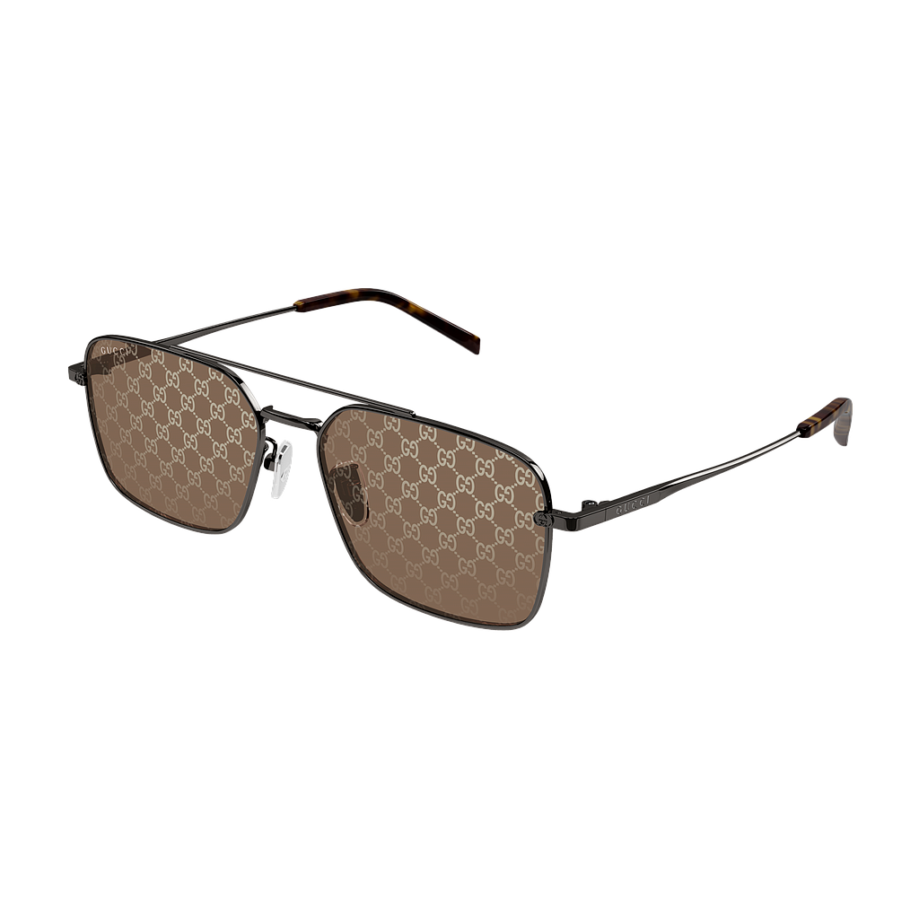 GUCCI GG1957SA 005 58/17-145 SUNGLASSES BROWN/GREY