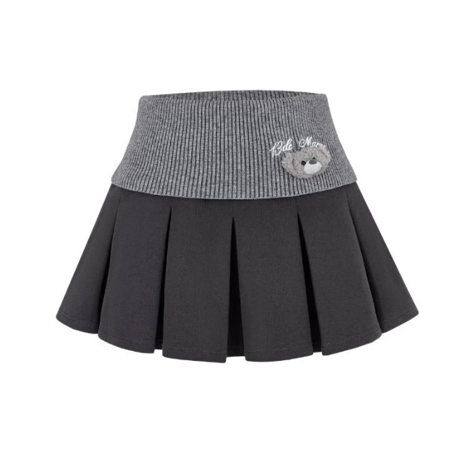 13DE MARZO MZ2508102 BEAR HEAD UPPER SKIRT DARK GREY