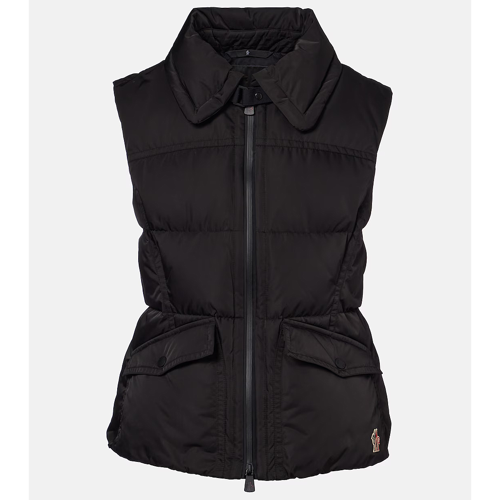 MONCLER K20981A000225988K HALLAINE WOMEN'S GILET BLACK