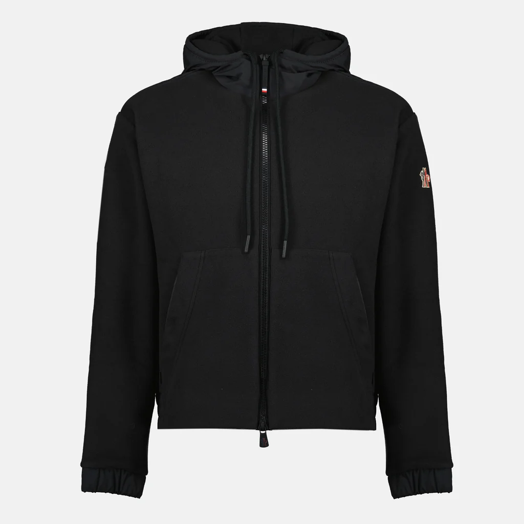 MONCLER 8G00019 89AK8 MEN'S CARDIGAN BLACK