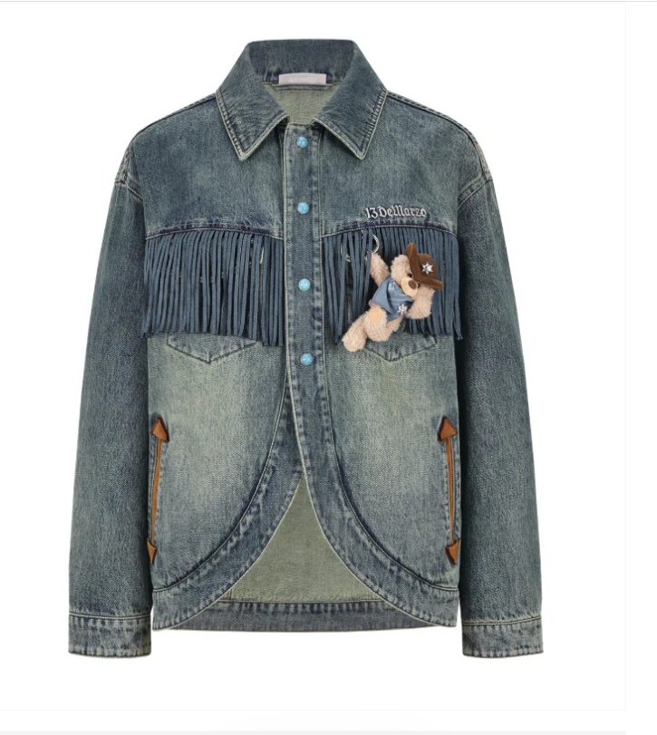 13DE MARZO MZ2516201 WESTERN COWBOY DENIM JACKET BLUE 