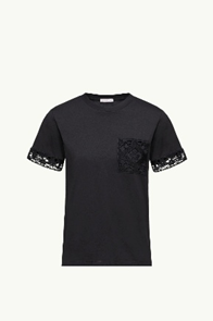 MONCLER 8C00025.89AUO 999 WOMEN'S T-SHIRT BLACK