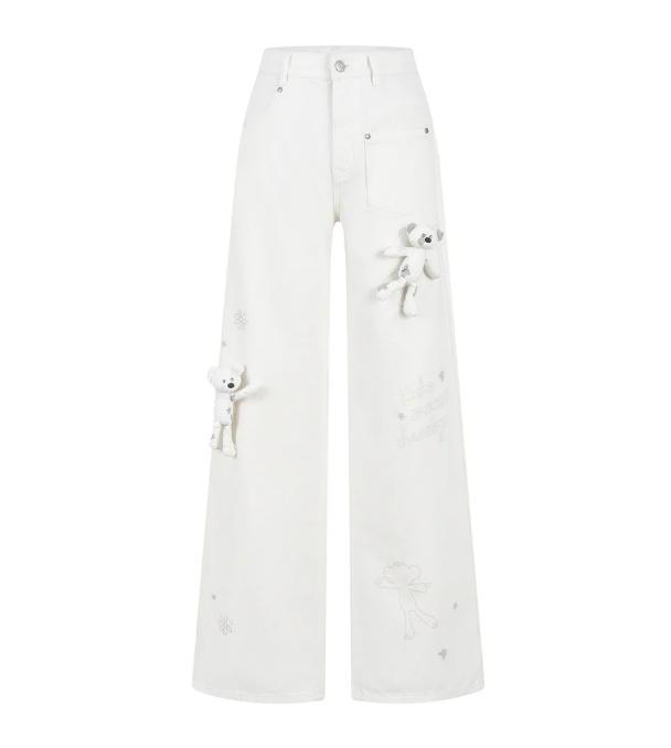 13DE MARZO MZ2607701 DOOZOO BEAR SKETCH PRINT JEANS WHITE
