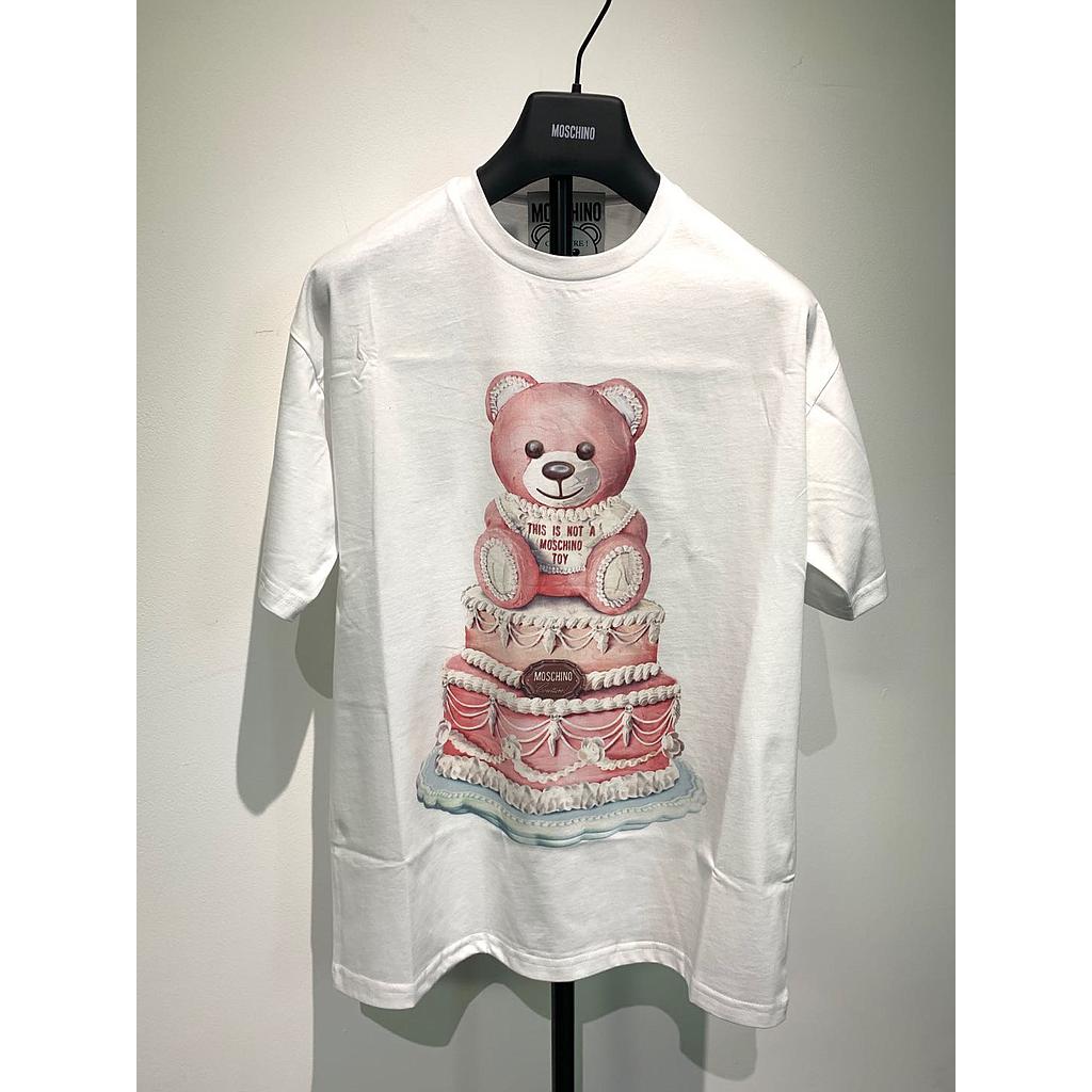 MOSCHINO T-SHIRT TORTA BIANCO 0702 5440 1001 WOMEN T-SHIRT