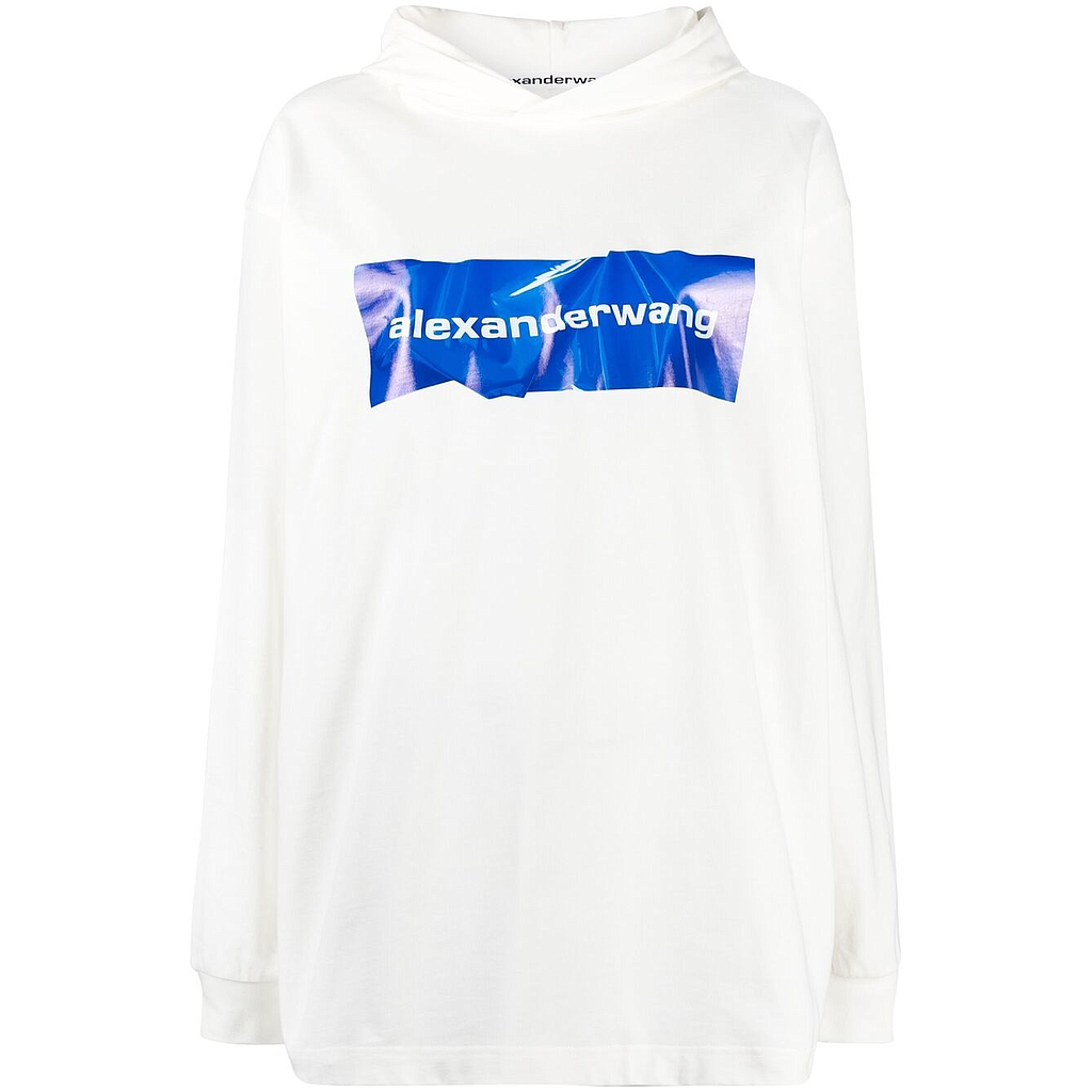 ALEXANDER WANG FELPA BIANCO-BLU UCC2211001110