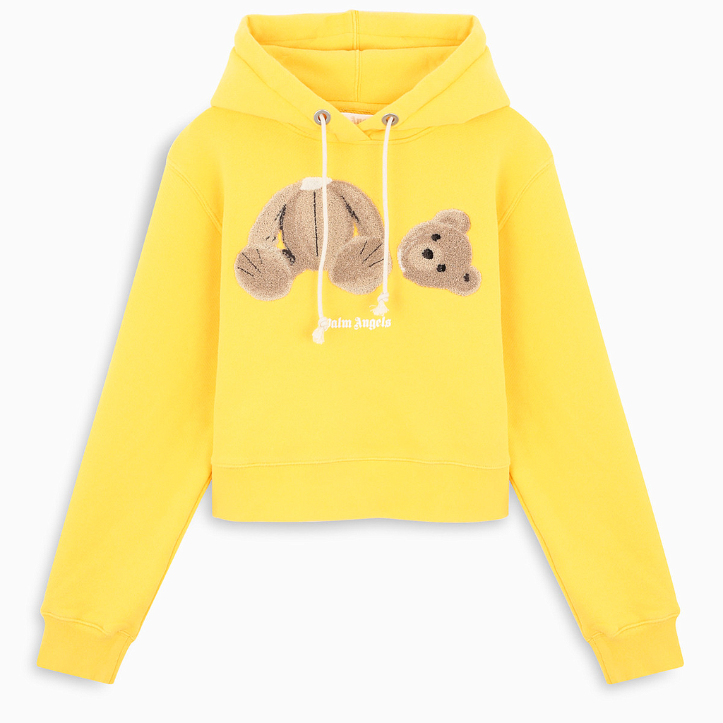 PALM ANGELS DONNA FELPA ORSO PWBB022S21FLE001 1860 GIALLO