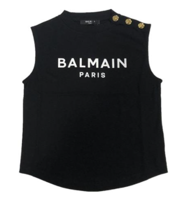 BALMAIN KID CANOTTA 6Q8142 Z0082 930BC NERO