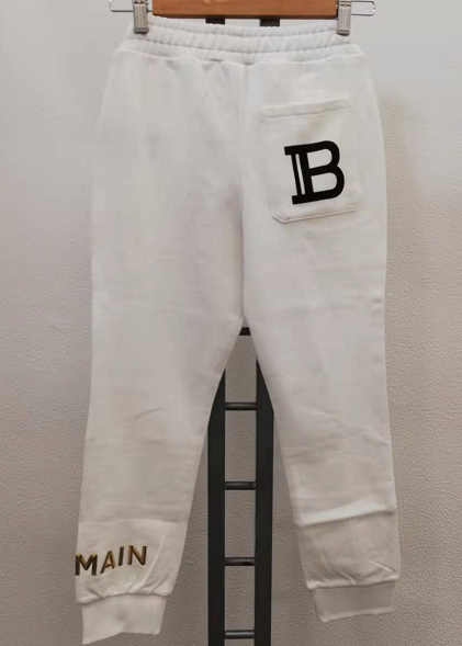 BALMAIN KID 6Q6757 Z0001 100OR PANTALONI BIANCO