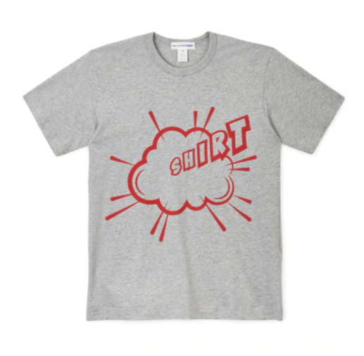 COMME DES GARCONS PLAY T-SHIRT FI.T008.S22.2 GRIGIO