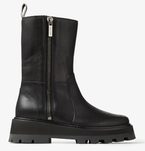 JIMMY CHOO BAYU FLAT RES BLACK WOMEN‘S BOOTS