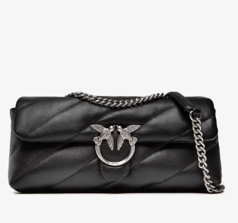 PINKO 1P22QY A03J Z99O PUFF BAGUETTE MAXI QUILT-BLACK