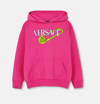 VERSACE KIDS  1006744-1A04697_2P040 SAFETY PIN KIDS HOODIE