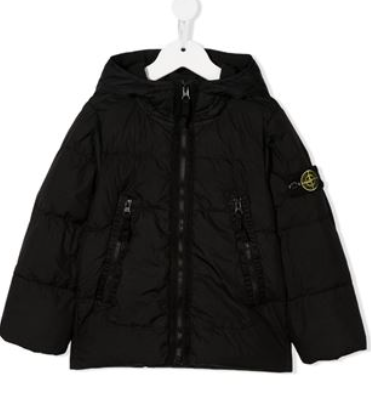 STONE ISLAND KID COAT DOWN BLOUSON 771640433 V0029 BLACK 8Y