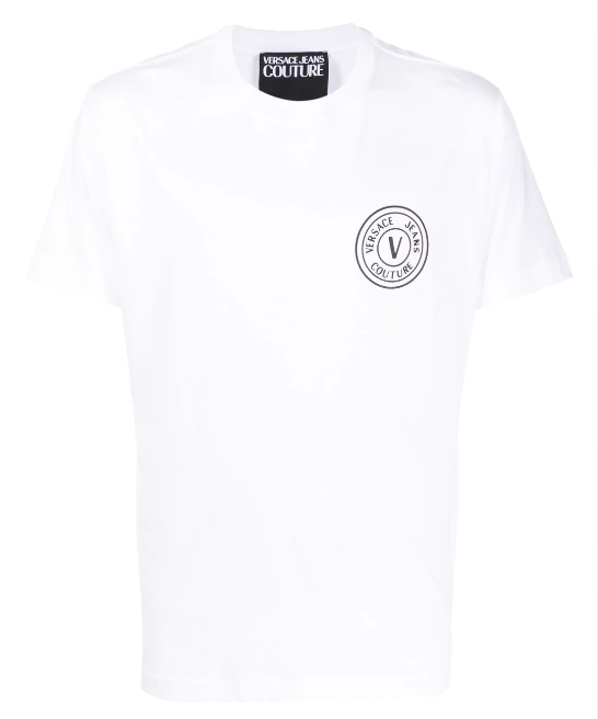 VERSACE JEANS COUTURE 74GAHT06 CJ00T MEN T-SHIRT WHITE 