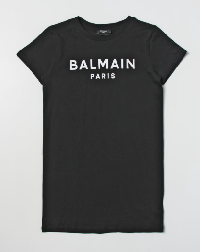 BALMAIN KIDS BS1C31 Z0057 GIRLS DRESS BLACK 8A-10A