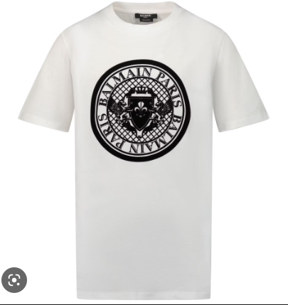 BALMAIN KIDS BS8R71 Z0057 BOYS T-SHIRT WHITE 8A-10A