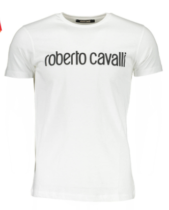 ROBERTO CAVALLI HST68F 00053 T-SHIRT WHITE
