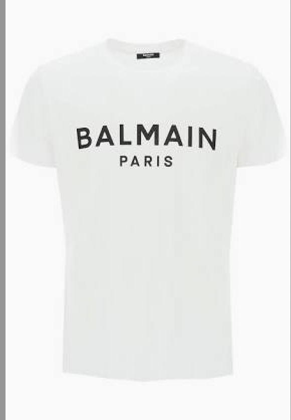 BALMAIN YH1EF000 BB65 MEN'S T-SHIRT WHITE