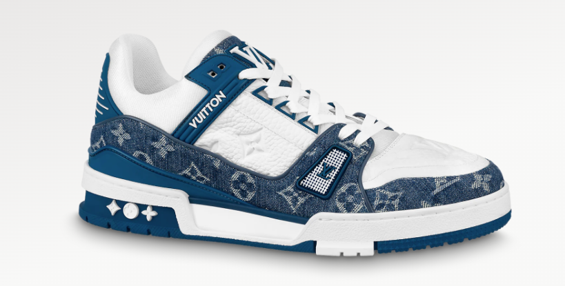 LOUIS VUITTON 1A9JGT MAN SNEAKERS BLU