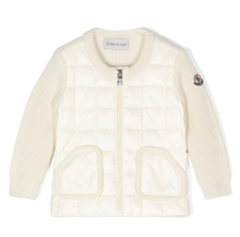 MONCLER KIDS 9B00006 M1241 GIRL'S CARDIGAN TRICOT 034 NATURAL