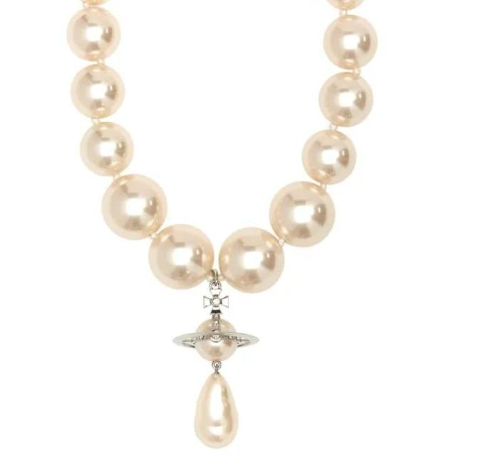 VIVIENNE WESTWOOD 630203B502R107IM R107 GIANT PEARL DROP NECKLACE GOLD