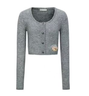 13DE MARZO 1727 BEAR THIN CARDIGAN DARK GREY