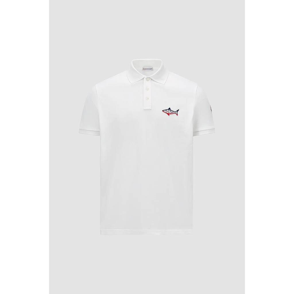 MONCLER 8A00012.89A16 034 MEN'S POLO WHITE