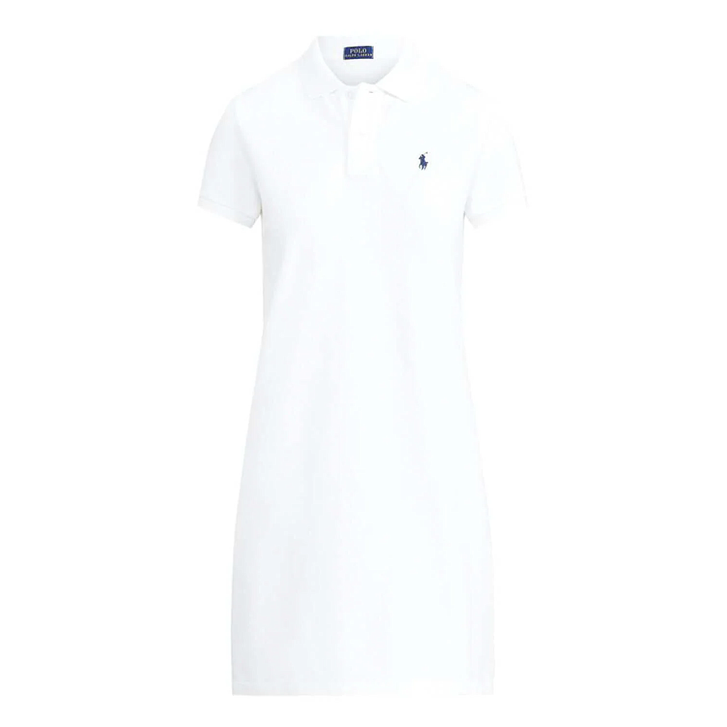 POLO RALPH LAUREN 211799490 017 WOMEN'S POLO DRESS WHITE 