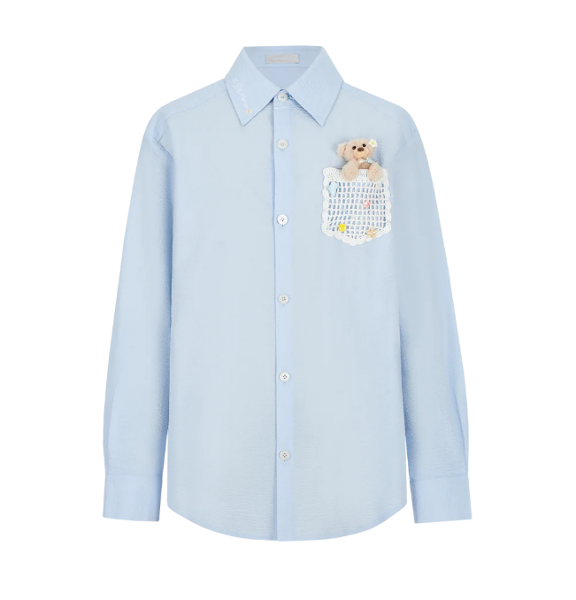 13DE MARZO 1853 ISLAND STYLE BEAR SHIRT LIGHT BLUE