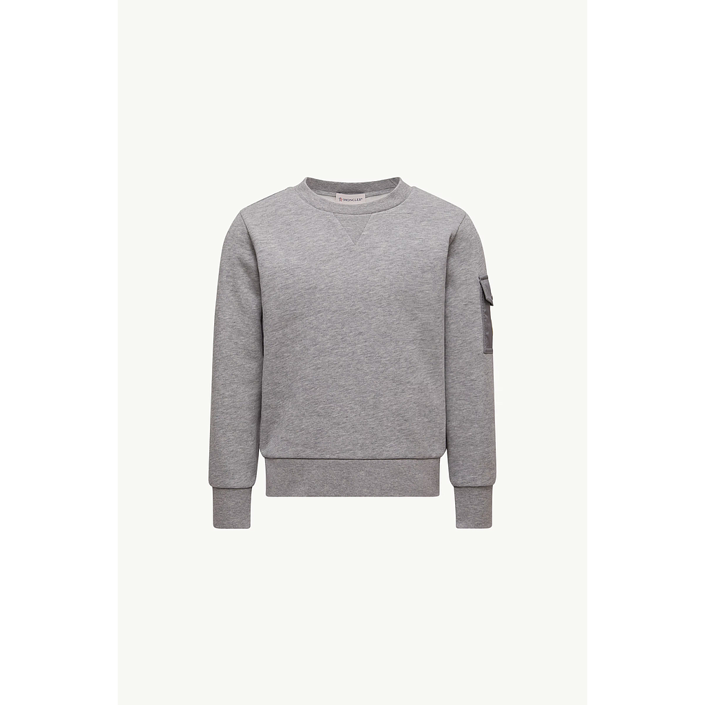 MONCLER KIDS K2954 8G00024 899PS BOY'S SWEATSHIRT GREY (12A-14A)